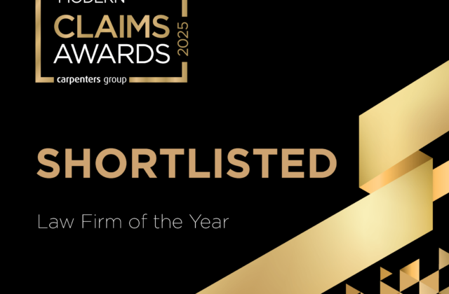 Modern Claims Awards logo for law firm of the year 2025